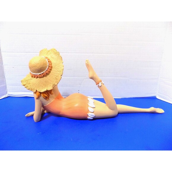 NEW Tropical Deco Bathing Beauty Figurine Beach Lady Miami Beach - Picture 4 of 5